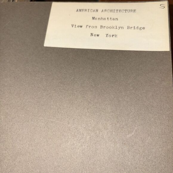 Vintage Manhattan View from Brooklyn Bridge New York American Architecture Photo - Picture 3 of 3